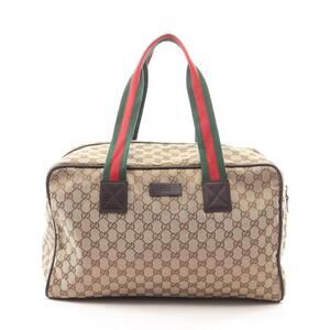 GUCCI Brown Leather Boston Bag